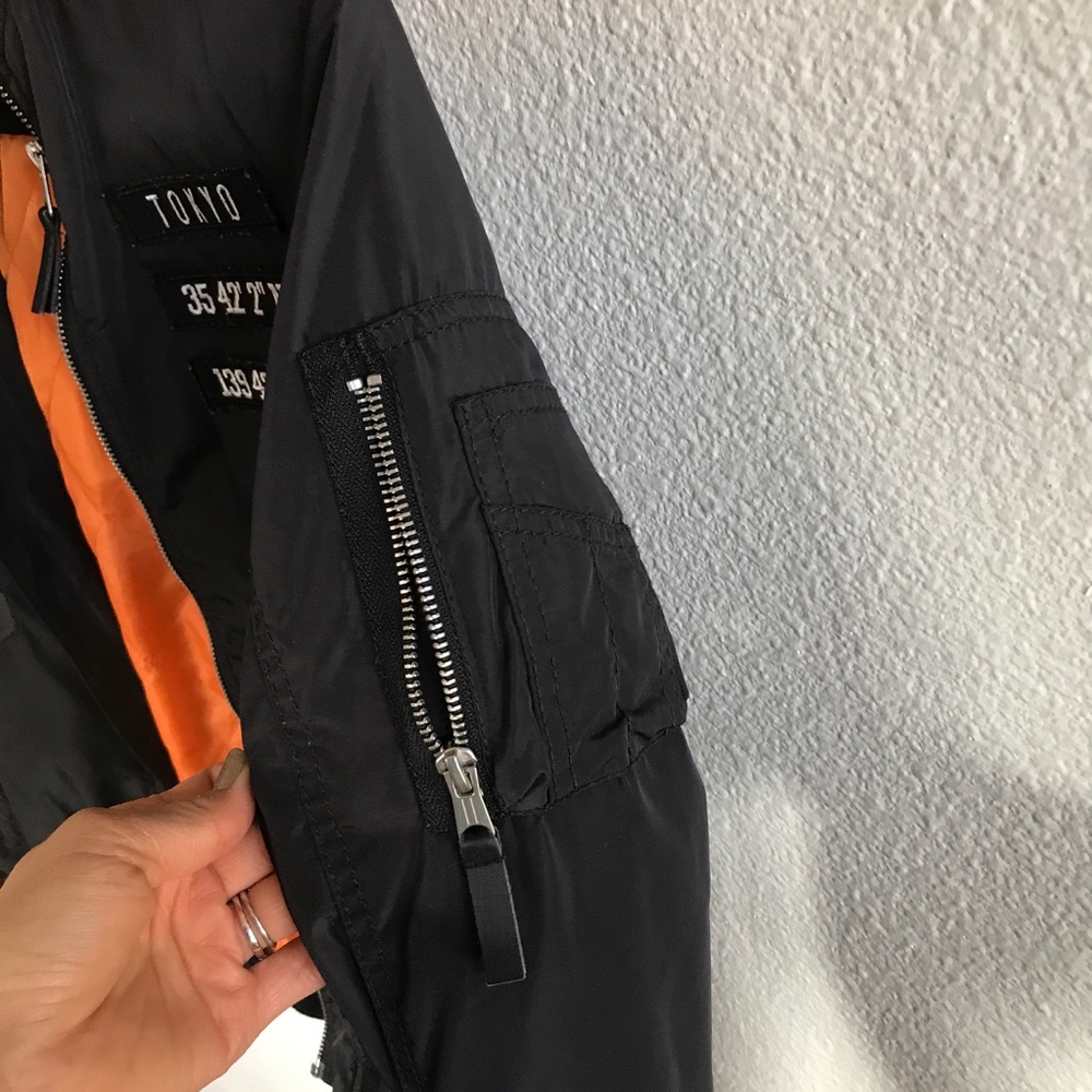SOLD H&M bomber jacket varsity puffer black 10-12 - Picture 6 of 8